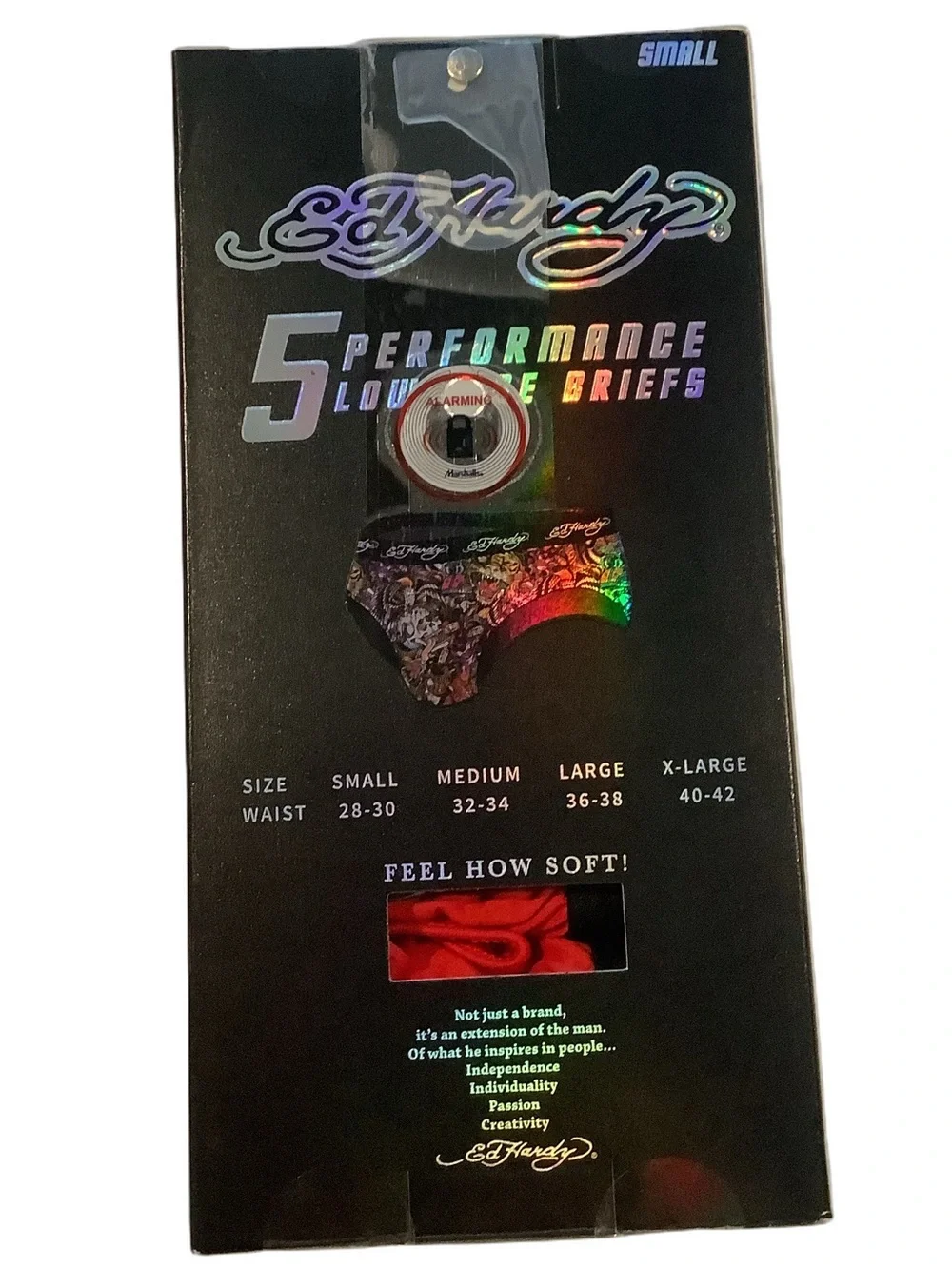 Ed Hardy Performance Low Rise Briefs Pack Of 5 Small New